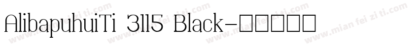 AlibapuhuiTi 3115 Black字体转换